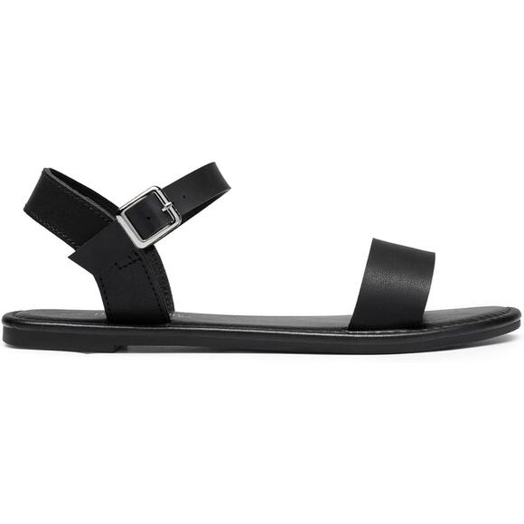 New Dream Pairs Womens Size 9 Black Ankle Strap Open Toe Buckle Sandal Shoes - Picture 3 of 6